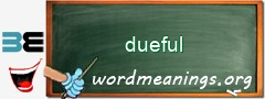 WordMeaning blackboard for dueful
